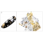 Foite subtiri colorate pentru decor unghii FSU03 Silver Gold Foite subtiri colorate pentru decor unghii FSU03 Silver Gold
